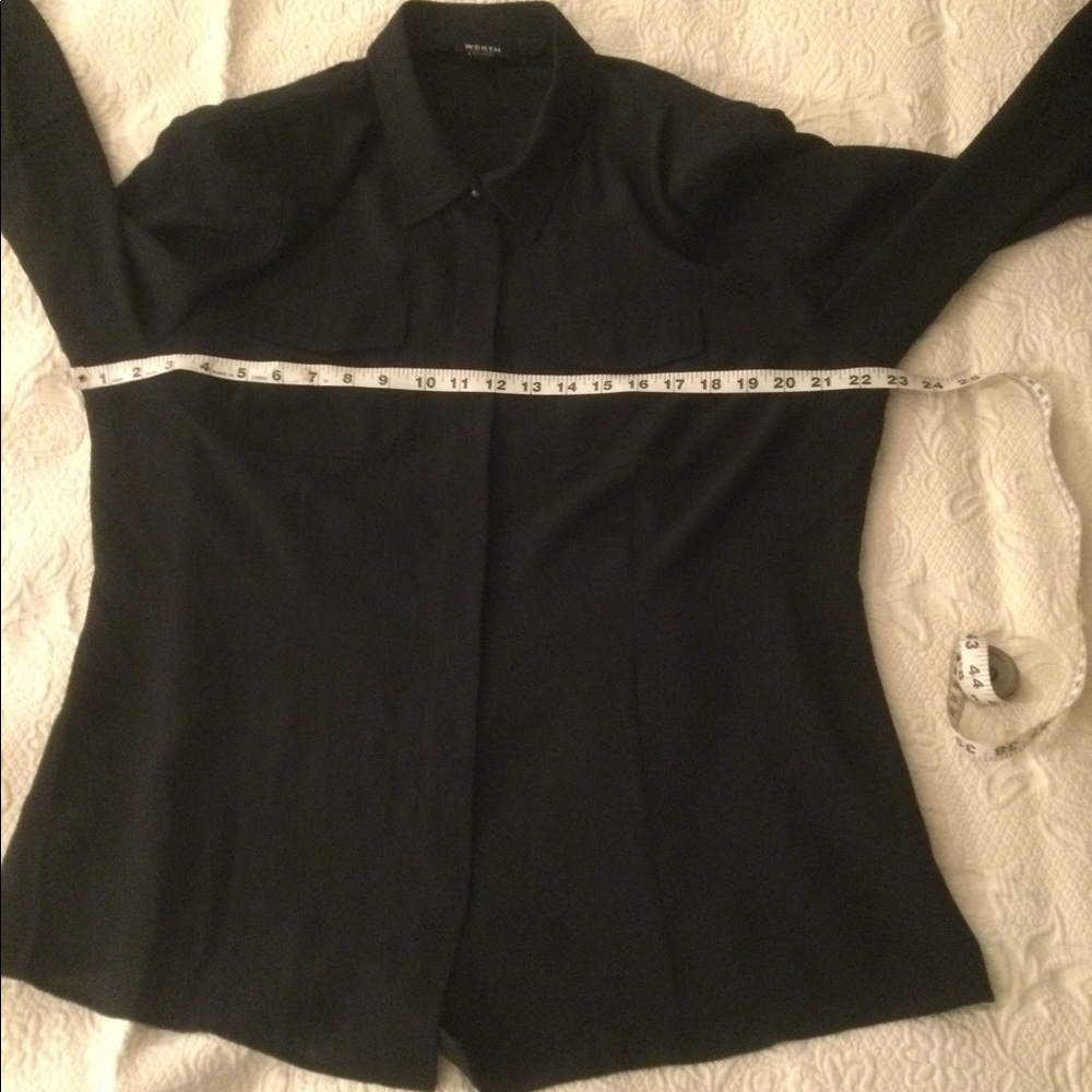 Worth Black Silk Crepe Blouse - Picture 10 of 10
